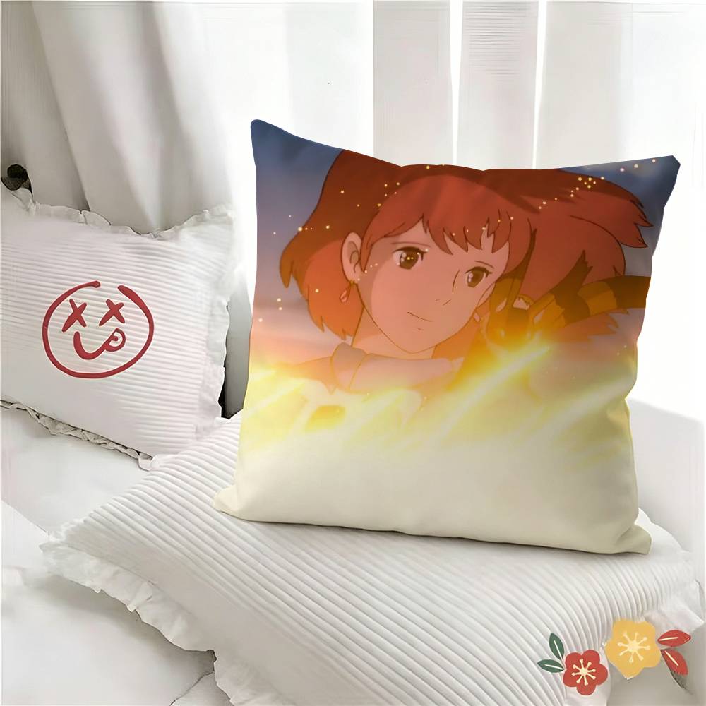 pc Classic Animation NNausicaa Valley Wind Pillow Case Fashion Square Pillowcase Bedroom Sofa Room Ins Decoration Leisure