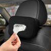 Large Car Tissue Holder for 120 Standard Tissue, Leather Tissue Box for Backseat, Car Napkin Cover, Auto Napkin Holder Organizer, Universal Vehicle