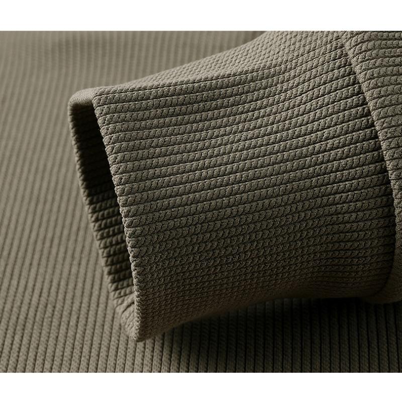 Men's Quarter Zip Waffle Knit Pullover, Stand Collar Long Sleeve Casual Top, Breathable Lightweight Shirt for Daily Wear