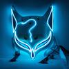 Festival Maskesi LED Işık Up Kitsune Tilki Maskesi Cosplay Cadılar Bayramı Masquerade Maskesi Hayvan DJ Dans Glow Parti Sahne