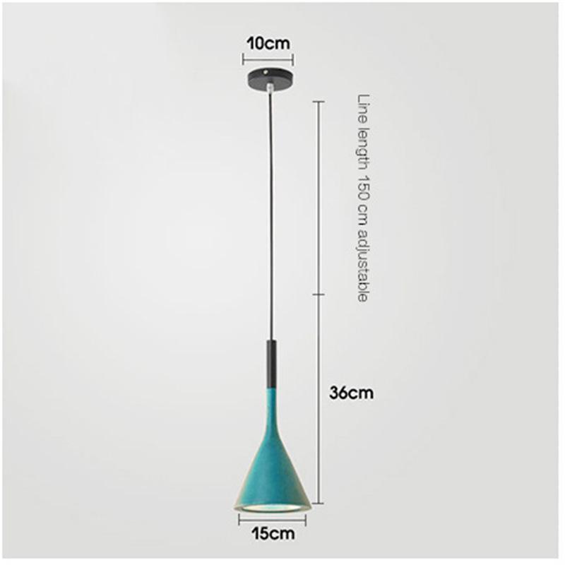 Nordic Wrought Iron Pendant Light - Modern Creative Single-Head Lamp for Restaurant, Bar, Bedroom, and Bedside.