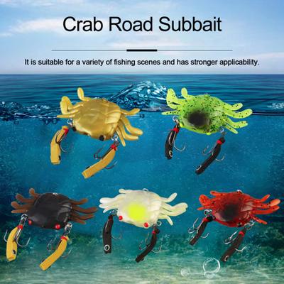 4,5CM/6G 6,5CM/13G Angeln Weicher TPR Köder Krabbe Garnele Tintenfisch Köder Oktopus Trolling Swimbait