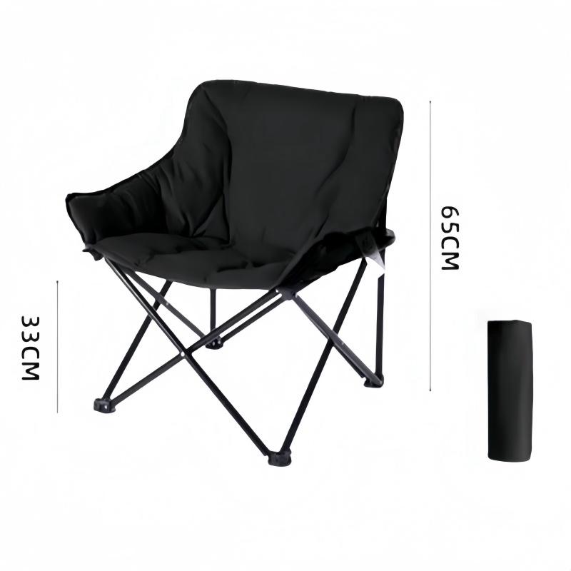 Outdoor Full Sponge Filled Fishing Chair Thickened High Back Portable Outdoor Foldable Chair with Carry Bag