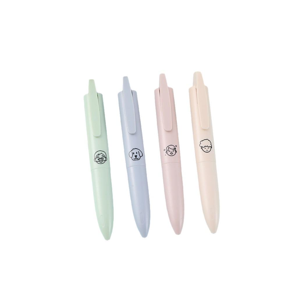 

Creative Student Quick-Drying Clickable Gel Pen, 0.5mm Black - Cute, Chubby Design Refills [10 refills/pack]