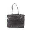Used Tote Bag Leather Black Used Women