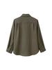 Camicia invernale a quadri da donna con revers e spalline, stile europeo e americano