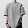 Unisex Loose Fit Summer T-shirt: Deconstructed High Street Style, Round Neck Pullover