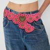 Girls PU Belt Motorcycle Adjustable Grommet Waist Belt Fashion Enthusiasts Belt Coat Dress Female Decorative Waistband