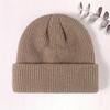 acrylic knitted hat flanged wool hat autumn and winter warm wool hat embroidery