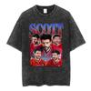 T-shirt Graphique Rivalité Chauffée Lavé Vintage Scott Hunter Hommes Femmes Vêtements Mode Harajuku Coton Manches Courtes T-shirt Hauts