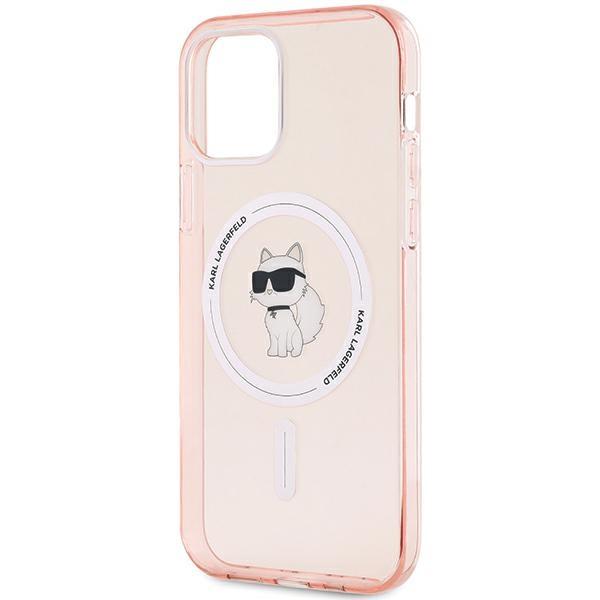 Karl Lagerfeld KLHMP12MHFCCNOP iPhone 12/12 Pro 6.1" Pink Hardcase IML Choupette MagSafe