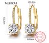 18K Gold 2 Carat Moissanite Hoop Earrings 8mm Lab Diamond Earring for Women Original 925 Silver Jewelry Huggies