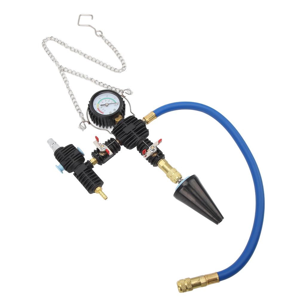 Coolant Refill Tool Kit 90psi Accurate Gauge Scale Flexible Hose Radiator Pressure Tester Kit