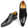 Fashion Mens' Wedding Dress Oxfords Shoes Genuine Leather Lace-up Latest Design Elegant Black Shoes Man Pointed Formal Leather Shoes Men