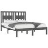 Vidaxl Bed Frame, Grey, Solid Pine Wood, 200 X 200 Cm
