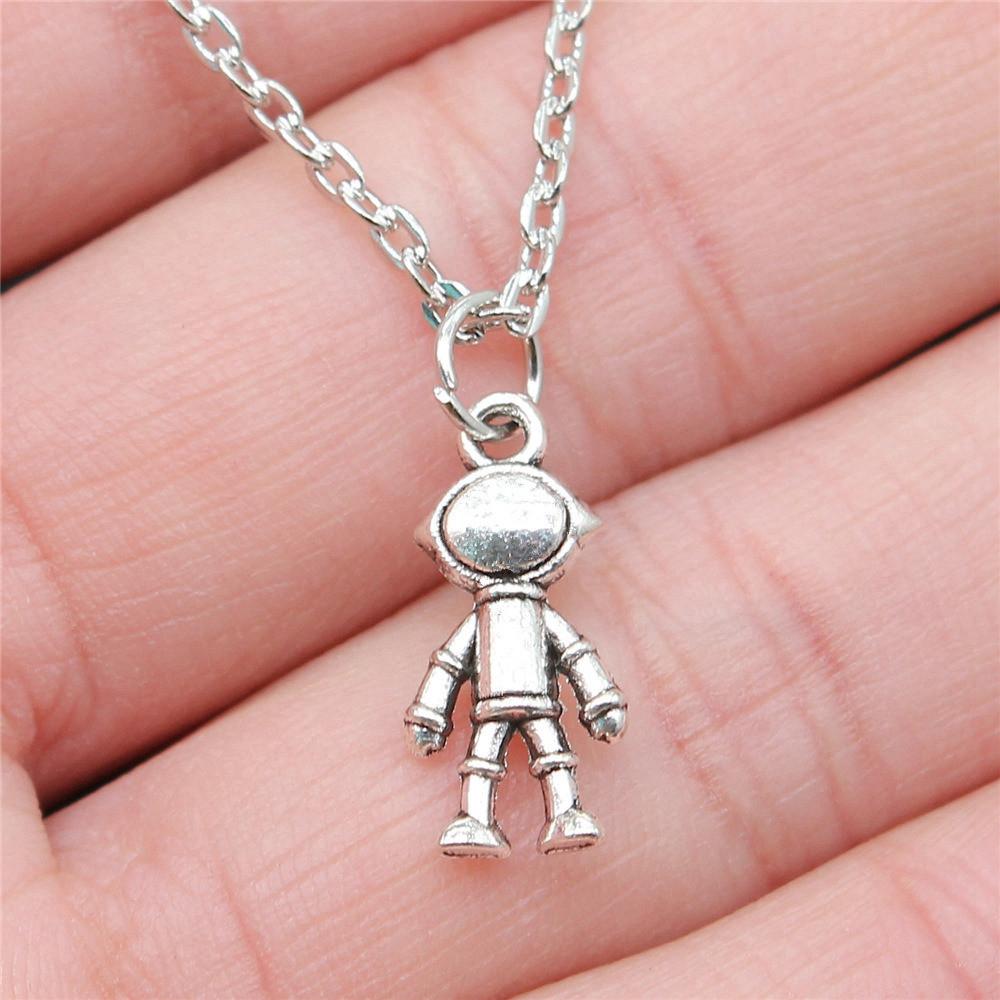 Halskette am Hals 43cm Kette Raumfahrt Reise Kinderschmuck Materialien QN066