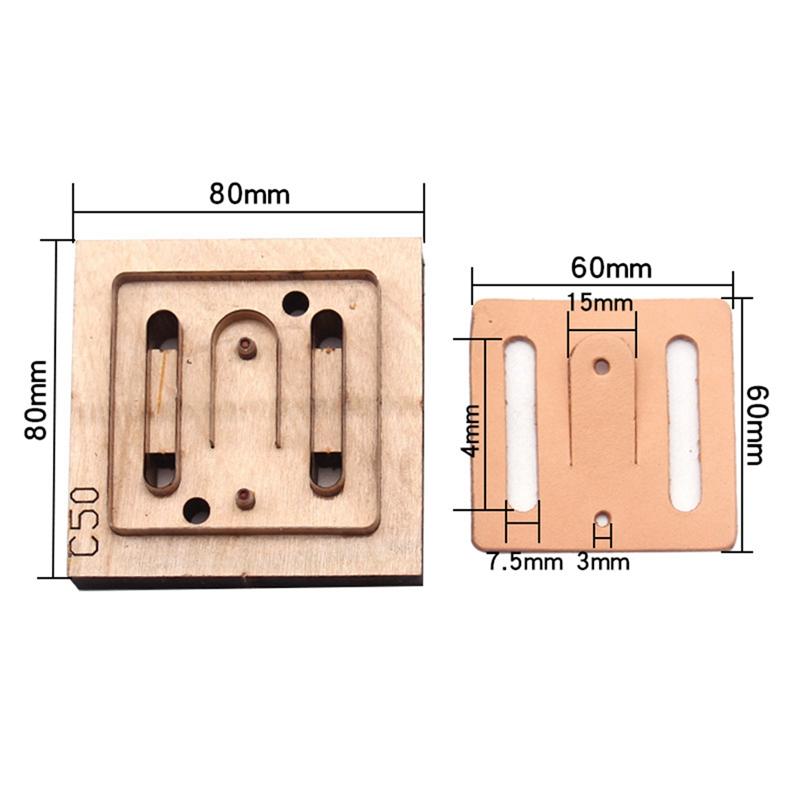1 Piece Hand-Punched Template Belt Production Template DIY Leather Cutting Template