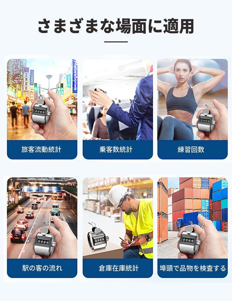 Happykau Handheld Tally Counter for Ball Traffic and and Digital Counter Tabletop 4-Digit Baseball, Counting, Surveys, More. Compact, Waterproof,