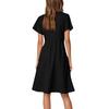 Women's Dresses Flared Sleeve Short Sleeve Casual Color V-Neck Dresses