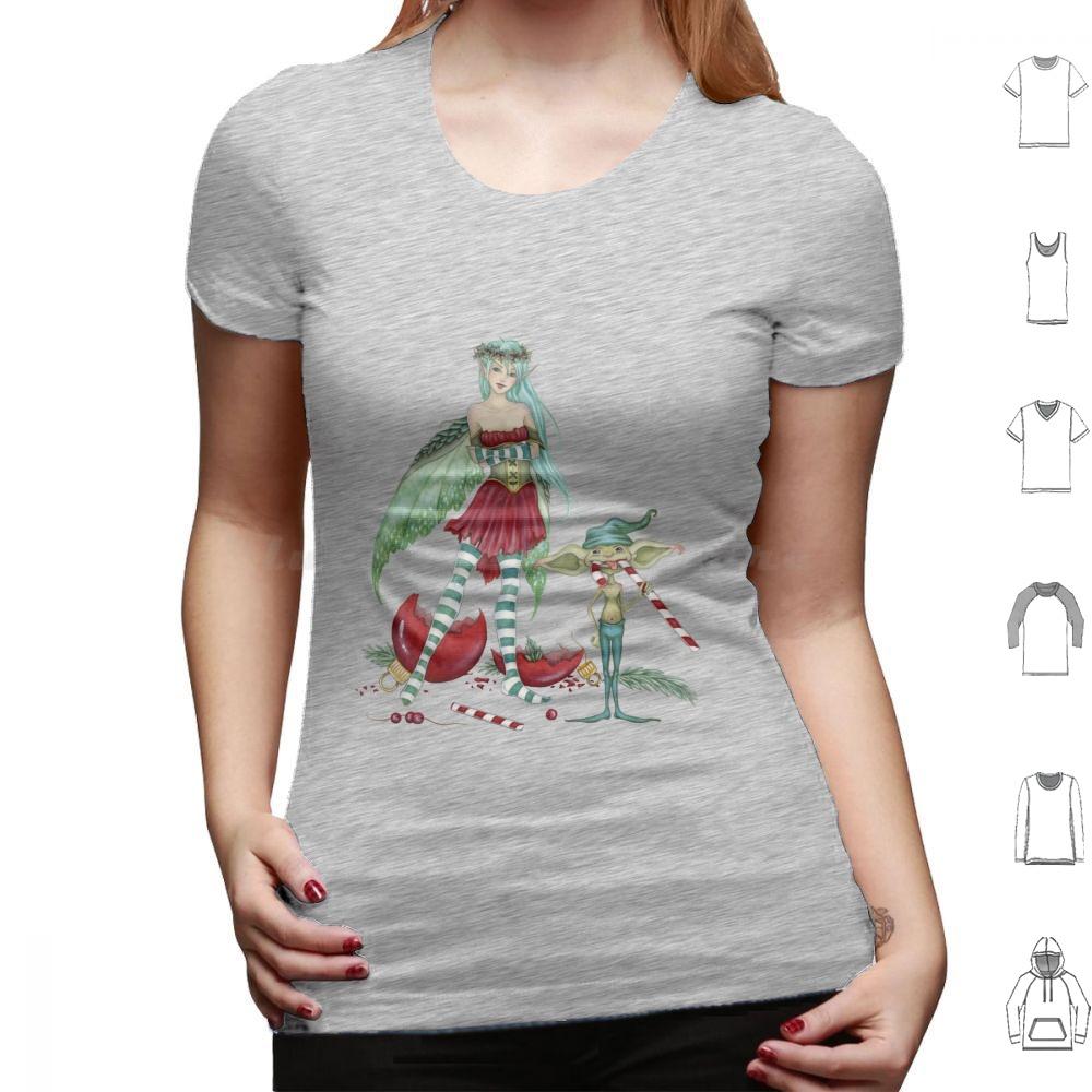 The Naughty List T Shirt 6xl Cotton Cool Tee Fairy Goblin Christmas Winter Holiday Amy Brown Fantasy Mischief Humor Cute