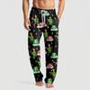 Men's Knitted Fashion Print Pocket Casual Pants Pajama Pants