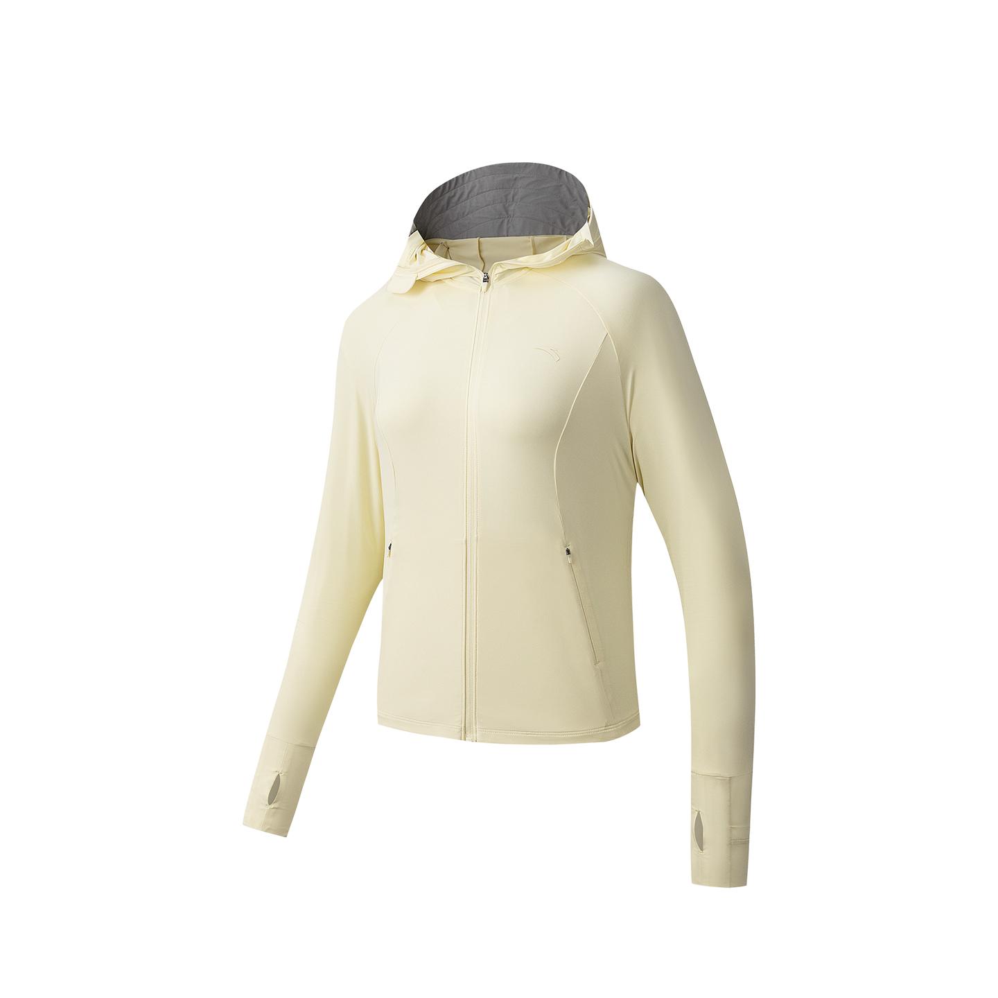 Anta Training Series Womens Knitted Sports Top Summer Sun Protection Women tops Yellow 962627706-4 XS