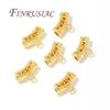 5-15Pcs/Lot 18K Gold Plated Bails For Pendants,Curved Tube Spacer Bead Findings,Beads Bails Connectors For Jewelry Accessories
