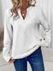 Autumn Women's Fashion V-Neck Long Sleeve T-Shirt, Trendy and Versatile Top