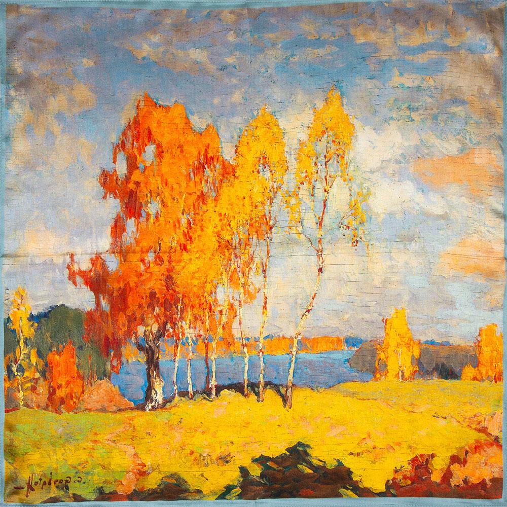 53cm 65cm 100% Natural Silk Smooth Scarves Muffler Female Customized Square Autumn Women's Shawl Hijab Friend Gift Kiss Painting