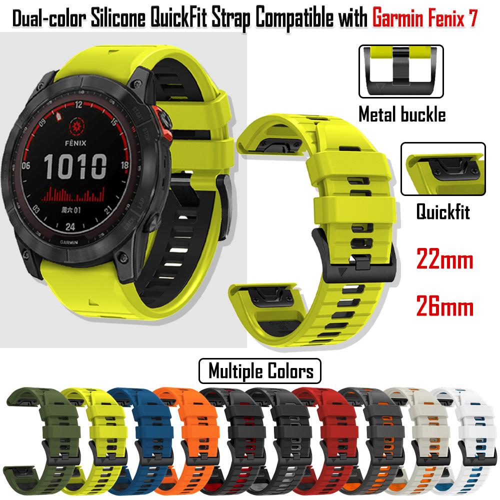 26mm 22mm Quickfit Silicone Watch Band for Garmin Fenix 8 7 7X Pro Solar Fenix 6 6X Pro Fenix 5 5X Plus Replacement Sport Strap