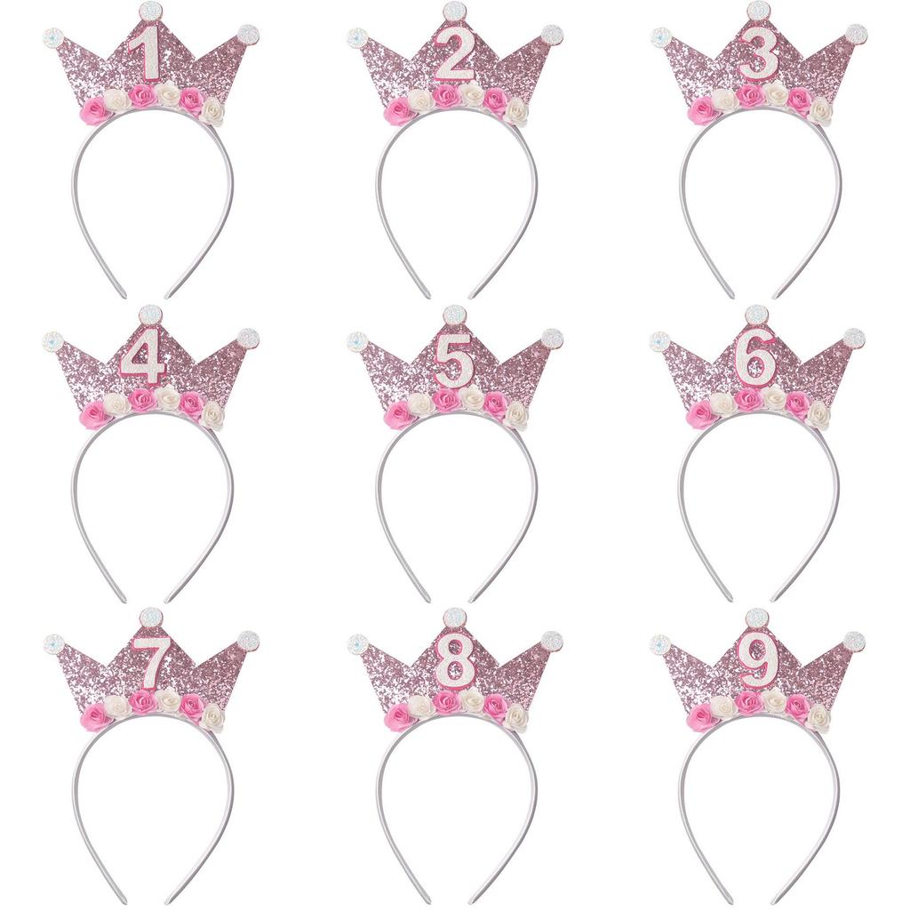 Children's Birthday Princess Crown Headband - Party Decoration Props for Girls