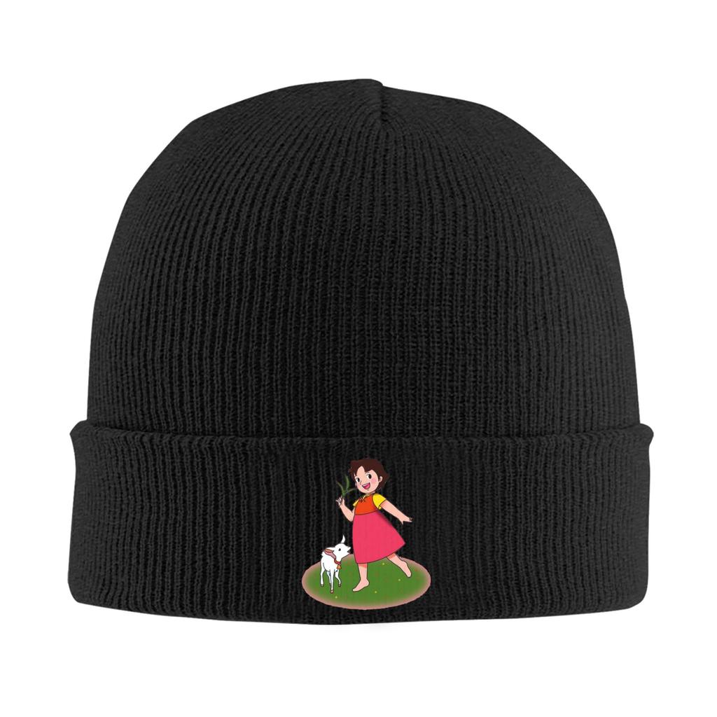 Heidi Cartoon 70s  Warm Knitted Cap Winter Knit Bonnet Hat Skullies Beanies Hip Hop Caps for Unisex