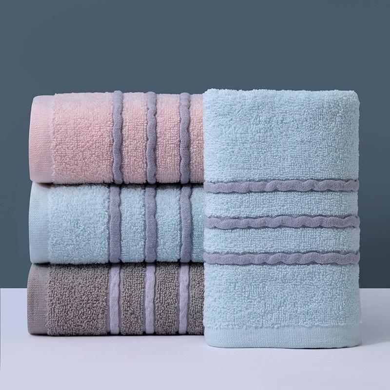 Embroidery Soft Absorbent Face Towel: Thickened Pure Cotton with Polyester Blend