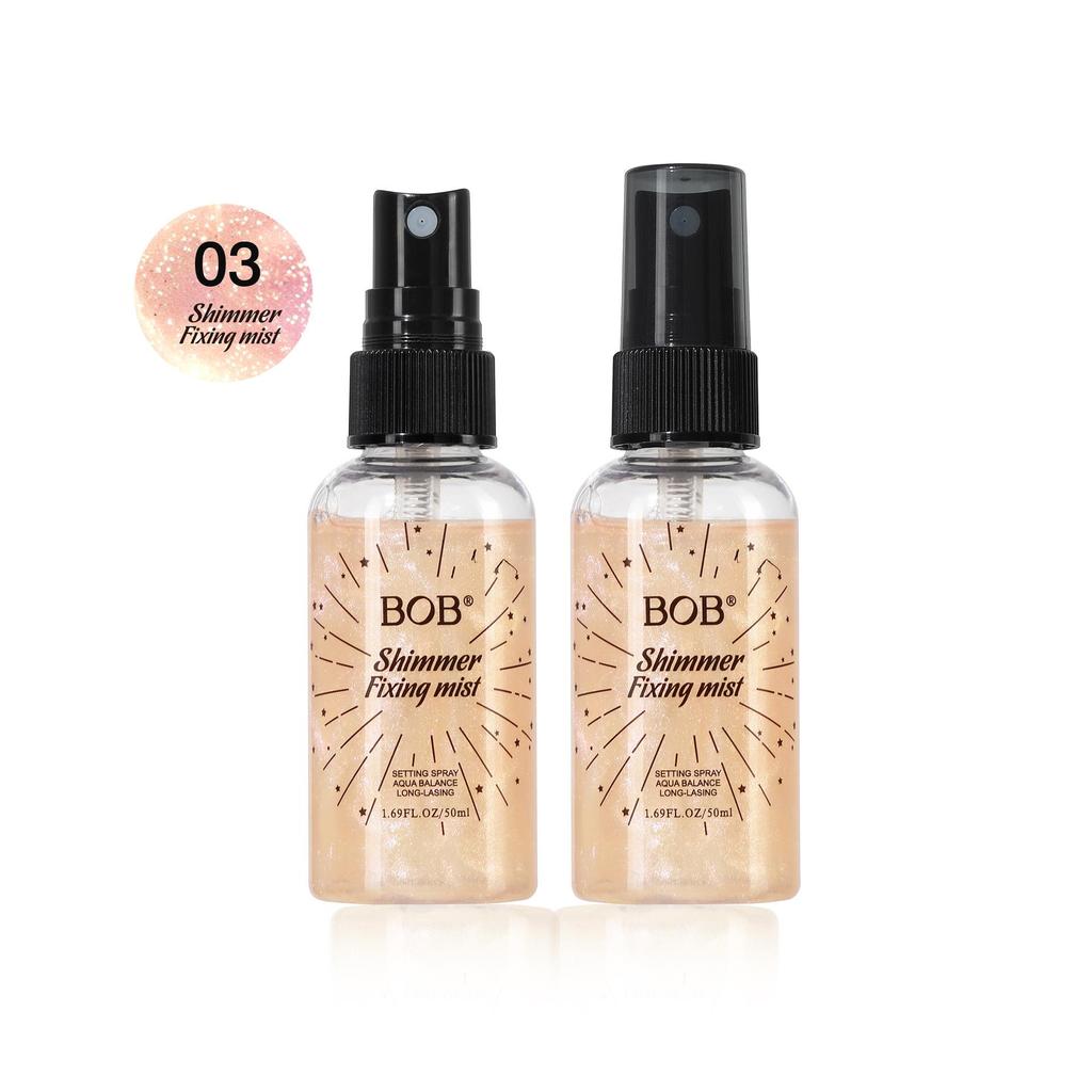 BOB Kviksand setting spray, vand fjerner ikke makeup, langvarigt fugtgivende, hurtig filmdannelse, mat overflade