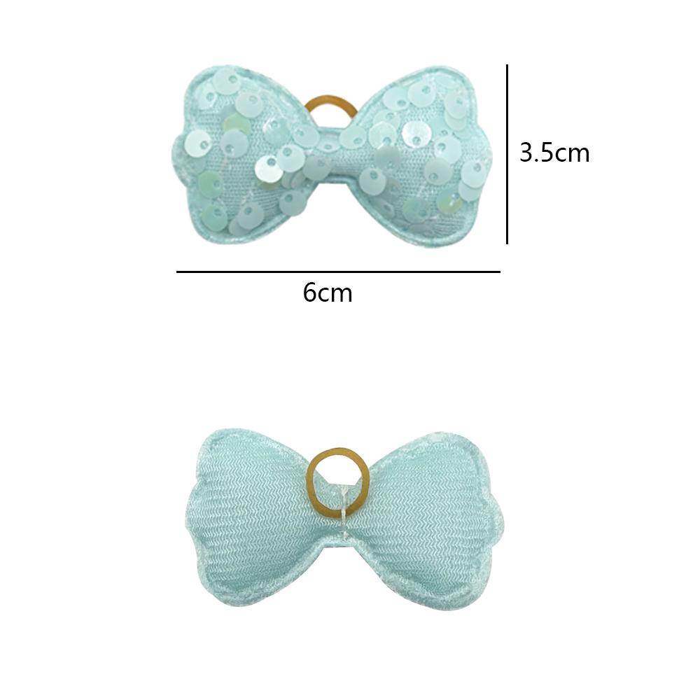 50/100pcs Sequins Style Dog Bowknot Hair Bows Decorate Bows with Rubber Band for Small Dogs Puppy Pet Headwear Dog Accessories