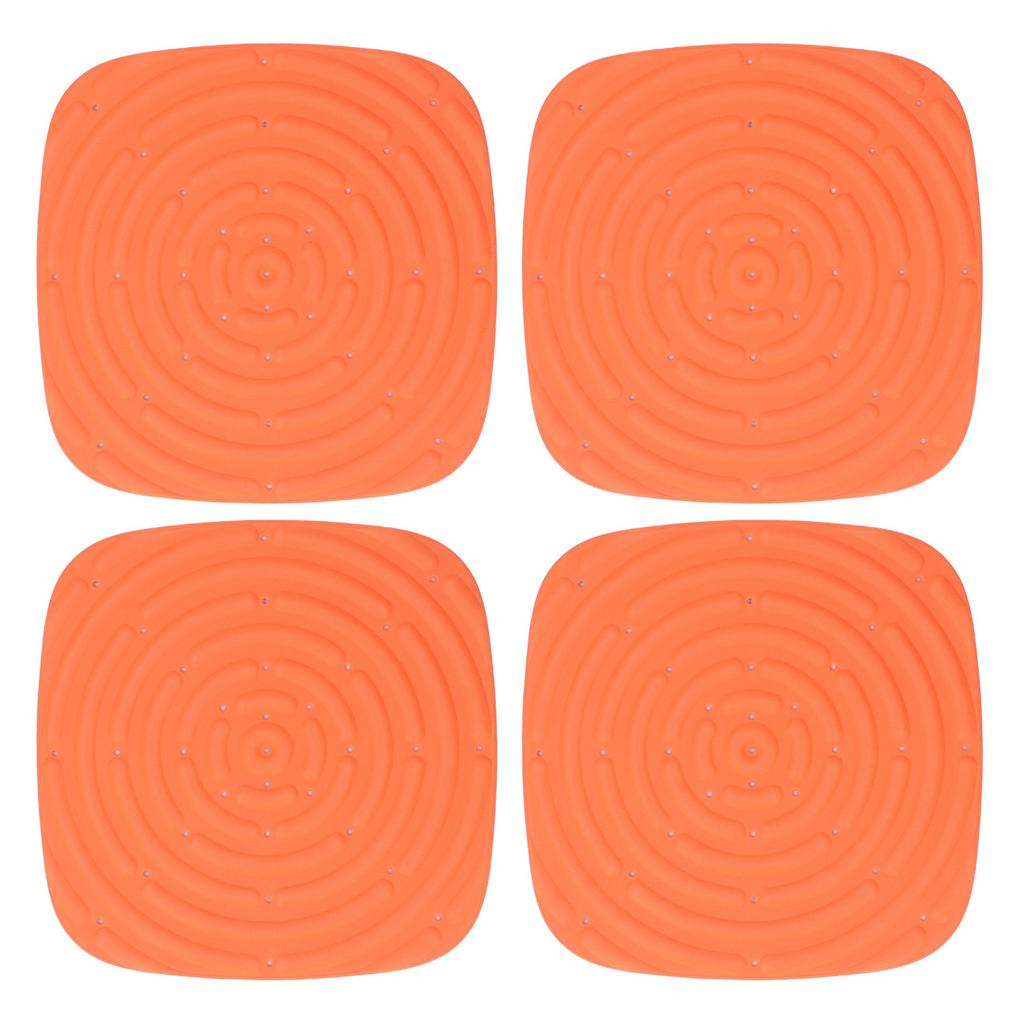 4pcs Chicken Nest Mat Washable Chicken Nesting Pads Nesting Box Pads for Laying Eggs Orange