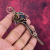 Copper Watermelon Tourmaline Gemstone Pendant Copper Wire Wrapped Unique Jewelry
