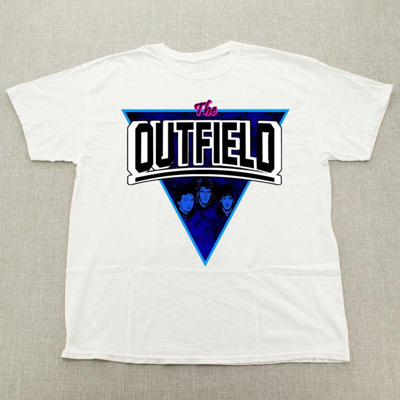 The Outfield Band Members White Color Cotton Shirt Unisex T-Shirt S