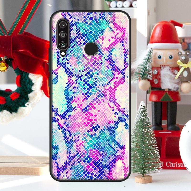 Snake Skin For Huawei Nova 9 10 SE 11 Pro Y60 Y70 Y90 Y61 Y91 Y72 Y73 12i 11i 8i P20 P30 P40 Lite Case