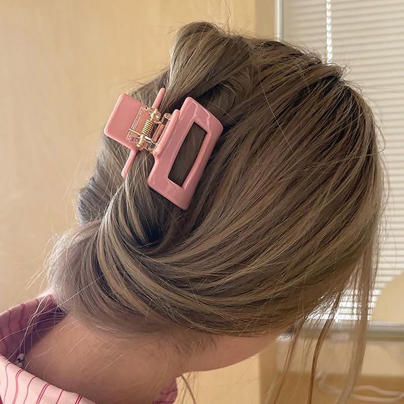 Fashion Acrylic Hair Claws Square Acrylic Hair Clip For Women Girls Multiple Color Hairpins Ponytail Hair Clip Hair Accessories