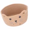 Cat Ear Cotton Rope Storage Basket Multi Functional Washable Round Woven Storage Basket for