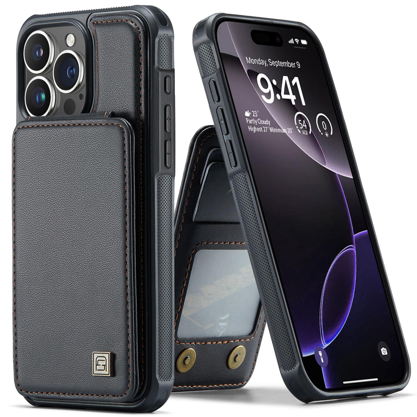 

Для iPhone 11, iPhone 12, iPhone 13, iPhone 14, iPhone 15, iPhone 16 Series. Чехол для телефона из искусственной кожи премиум-класса с функцией удержания карт iPhone 11 чёрный