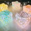 3D Mirror Night Light With Tulip Flower Sea Design, Diy Handmade Night Light Ornament, Small Gift 3D Tulip Diy Night Light