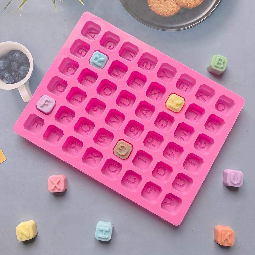 Non Stick Letter Chocolate Mold 48 Cavity Ice Cube Tray  Home Baking Kitchen DIY