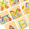 Children Wooden Toys Creative Board Nail Board Geometric Column Set Construction Puzzle Geometric Pegboard Montessori Sensory