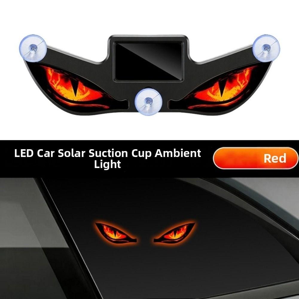 Suction Cup Installation Solar Warning Light Cool LED Atmosphere Light  Car Triangle Window