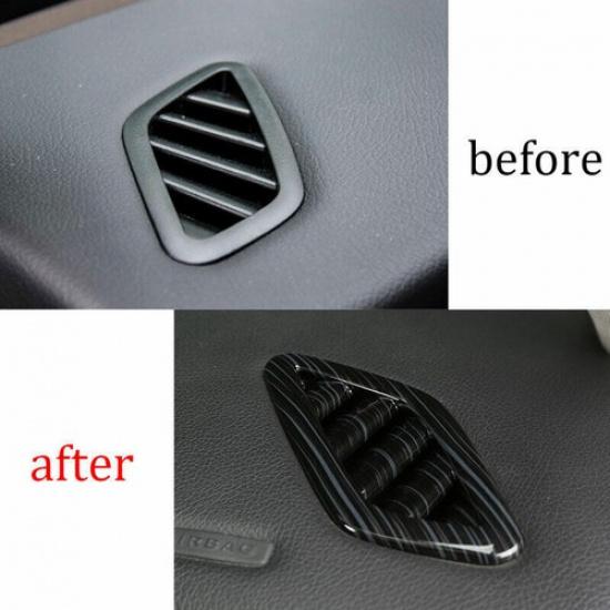 Bright Black Dashboard Side Vent Overlay Cover 2X For Benz GLA CLA ABS 2013-