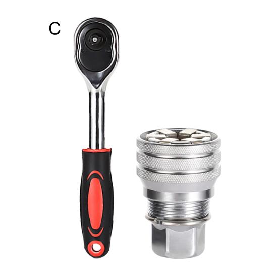 Multi-Function Universal Socket Torque Ratchet Torque Wrench Tool Adjustable High Wrench Adapter Maintenance Tool