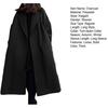 Women Winter Overcoat Solid Color Turn-down Collar Cardigan Open Stitch Long Sleeves