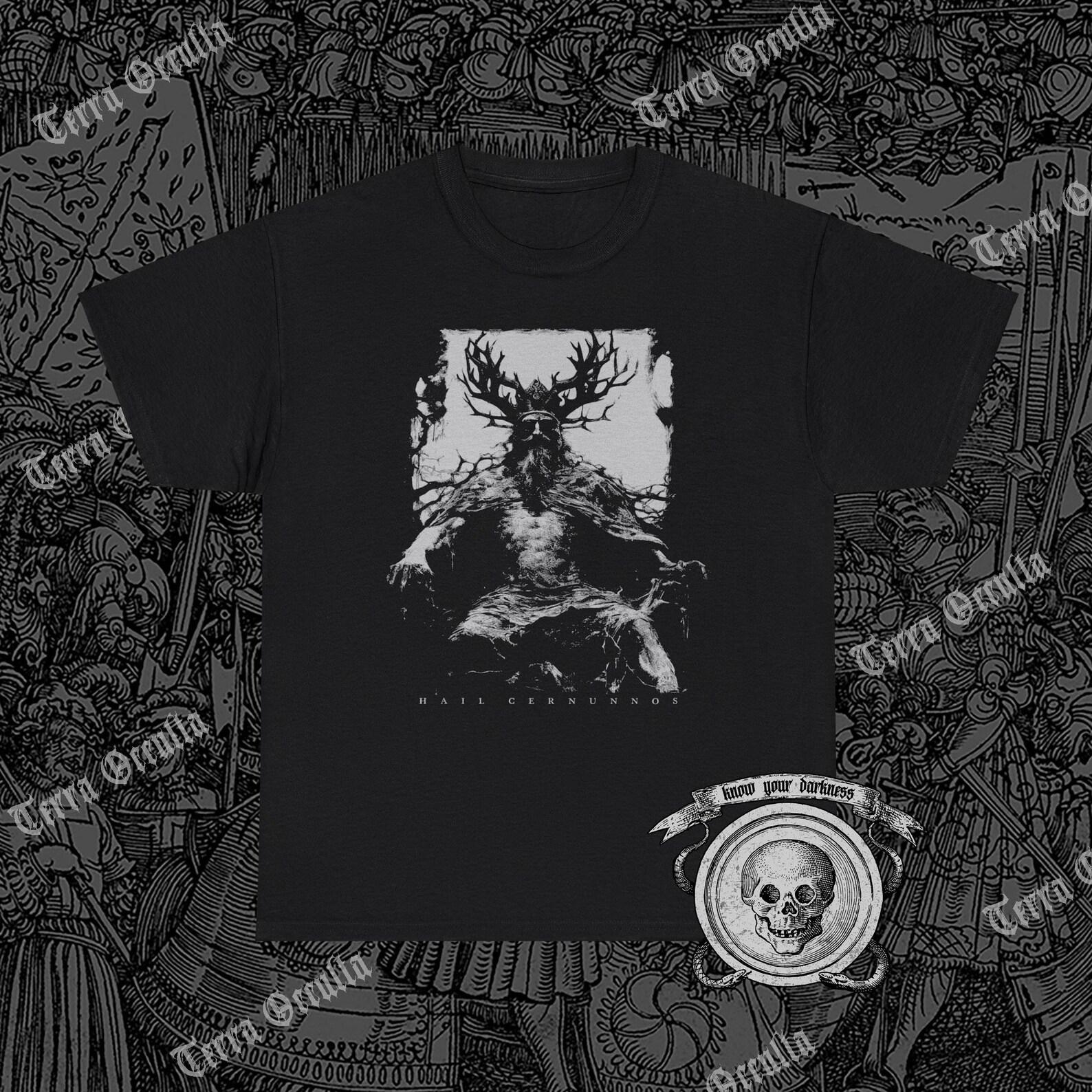 Hail Cernunnos Shirt, Horned God, Worship the Old Gods, Celtic, Pagan 4XL